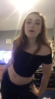 Sexy Slutty Tatted Teen Strip and Play with Vibrator - Snapchat Videos