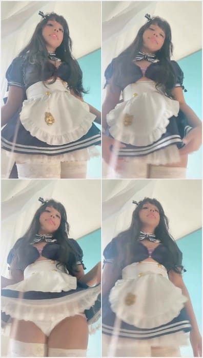 Akane Araragi onlyfans brunette girl with amazing pussy - showing her sexy pussy lips in dirty white panties! Amazing!