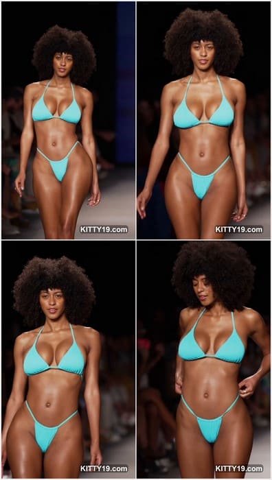 Briana Smith hot black model in sexy blue bikini posing. Hot sexy ass and body! Download it now and enjoy.