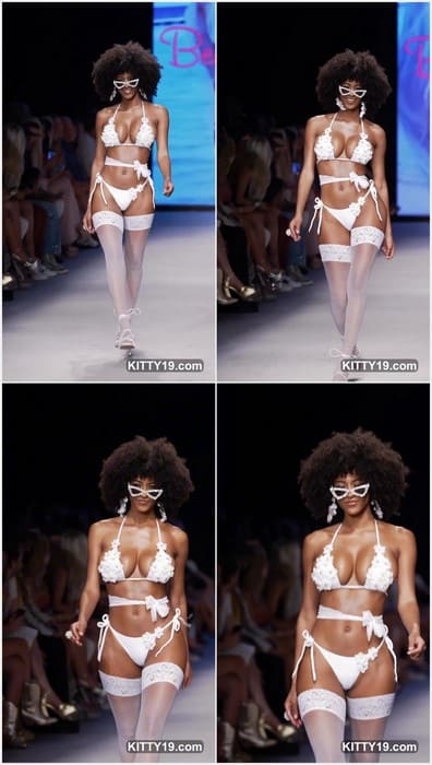 Briana Smith boobs boucing on walking on the bikini show. Beauty black pornstar with amazing body for you!