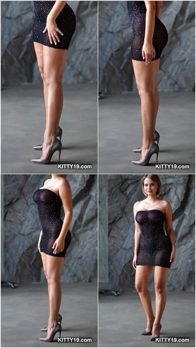 Ariel Lilit dildo lover girl posing in sexy dress black without her panties. Panties was dirty after hard fuck. Amazing slut.