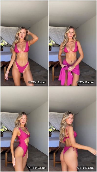 Emily Venz hot blonde girl in sexy pink bikini posing. Beauty and amazing girl! Download it leak now and enjoy!